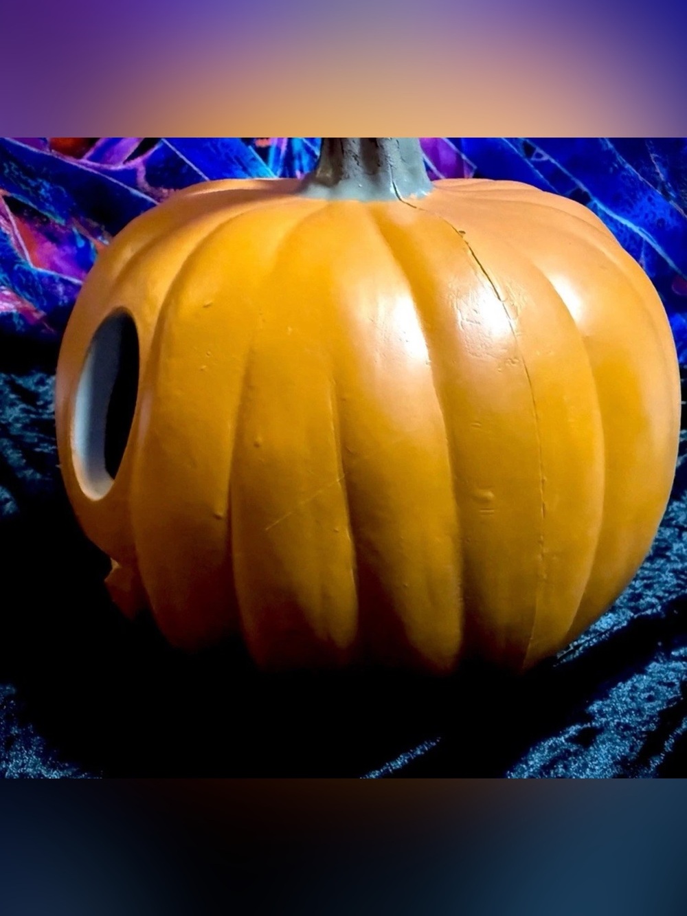 Vintage Pumpkin Jack O Lantern Lighted Halloween Fall Decor - Picture 10 of 14